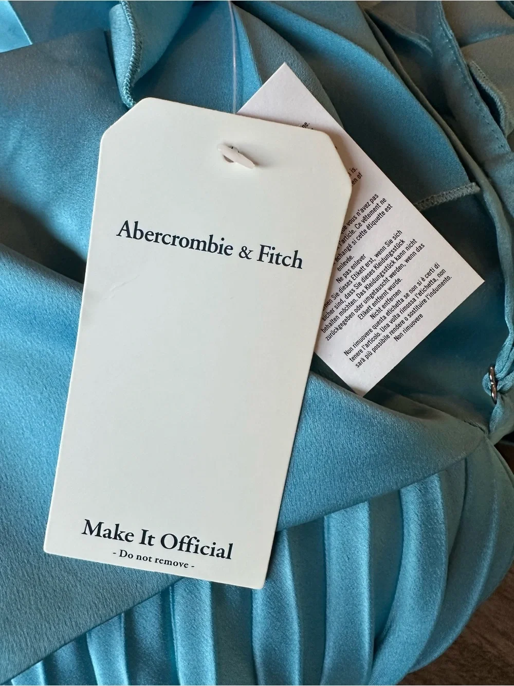 NWT Abercrombie Giselle Satin Pleated Midi Dress XLT Tall